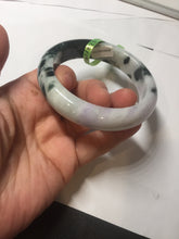 Load image into Gallery viewer, 57.8mm certified 100% natural light green/purple jadeite jade bangle F110-6206
