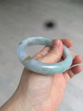 Load image into Gallery viewer, Reserved! Please don't order. 56.8mm certified type A 100% Natural icy watery green/white/brown/purple jadeite jade bangle Z127-4408