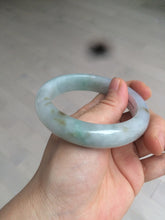 Load image into Gallery viewer, Reserved! Please don't order. 56.8mm certified type A 100% Natural icy watery green/white/brown/purple jadeite jade bangle Z127-4408