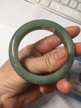 Load image into Gallery viewer, 52mm certified natural 100% natural Type A summer leave green jadeite jade bangle AA86-4910