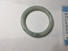 Load image into Gallery viewer, 51.5mm Certified Type A 100% Natural light green with floating green flowers round cut Jadeite jade bangle PB173-4721