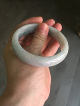 Load image into Gallery viewer, 57.9mm certified type A 100% Natural light green/white jadeite jade bangle BN62-8630