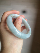 Load image into Gallery viewer, 54.8mm certified type A 100% Natural icy watery green/white/brown  jadeite jade bangle Z126-4403
