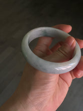 Load image into Gallery viewer, 57.9mm certified type A 100% Natural light green/white jadeite jade bangle BN62-8630