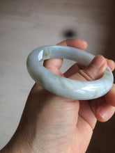 Load image into Gallery viewer, 54.8mm certified type A 100% Natural icy watery green/white/brown  jadeite jade bangle Z126-4403