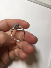 Load image into Gallery viewer, 100% natural type A icy watery light green four-prong jadeite jade ring PA79