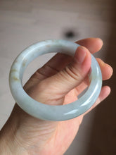 Load image into Gallery viewer, 54.8mm certified type A 100% Natural icy watery green/white/brown  jadeite jade bangle Z126-4403