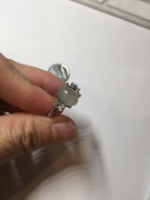Load image into Gallery viewer, 100% natural type A icy watery light green four-prong jadeite jade ring PA79