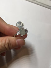 Load image into Gallery viewer, 100% natural type A icy watery light green four-prong jadeite jade ring PA79