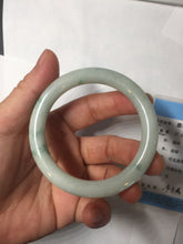 Load image into Gallery viewer, 51.5mm Certified Type A 100% Natural light green with floating green flowers round cut Jadeite jade bangle PB173-4721