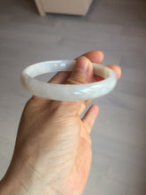Load image into Gallery viewer, 55.6mm certified 100% natural Type A icy watery light purple white slim jadeite jade bangle BP16-2698