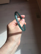 Load image into Gallery viewer, 61mm Certified Type A 100% Natural light green/blue/gray Guatemala slim round cut Jadeite bangle BP198-2051