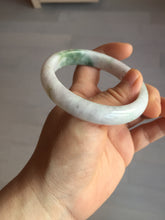 Load image into Gallery viewer, 56.6mm certificated Type A 100% Natural green purple white Jadeite Jade bangle BL66-6241