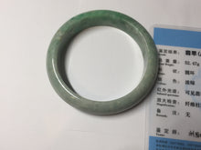 Load image into Gallery viewer, 56.5mm certified Type A 100% Natural sunny green/white Jadeite Jade bangle BS34-4429