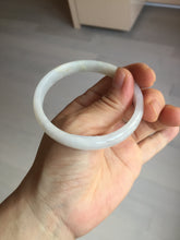 Load image into Gallery viewer, 55.6mm certified 100% natural Type A icy watery light purple white slim jadeite jade bangle BP16-2698