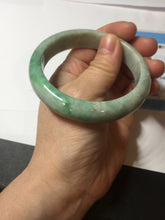 Load image into Gallery viewer, 56.5mm certified Type A 100% Natural sunny green/white Jadeite Jade bangle BS34-4429