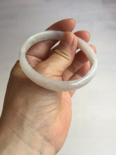Load image into Gallery viewer, 55.6mm certified 100% natural Type A icy watery light purple white slim jadeite jade bangle BP16-2698