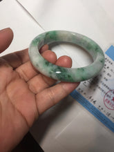 Load image into Gallery viewer, 57.7mm certified Type A 100% Natural sunny green white purple Jadeite Jade bangle BQ44-4138