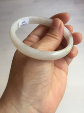 Load image into Gallery viewer, 55.6mm certified 100% natural Type A icy watery light purple white slim jadeite jade bangle BP16-2698