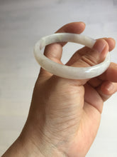Load image into Gallery viewer, 55.6mm certified 100% natural Type A icy watery light purple white slim jadeite jade bangle BP16-2698