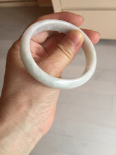 Load image into Gallery viewer, 53mm 100% natural light green purple white oval jadeite jade bangle BF128