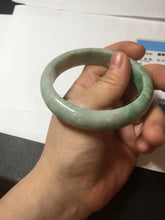 Load image into Gallery viewer, 56.5mm certified Type A 100% Natural sunny green/white Jadeite Jade bangle BS34-4429