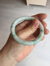 Load image into Gallery viewer, 51.5mm Certified Type A 100% Natural light green with floating green flowers round cut Jadeite jade bangle PB173-4721