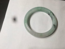 Load image into Gallery viewer, 55.7mm Certified type A 100% Natural icy watery sunny green Jadeite bangle AY25-1702
