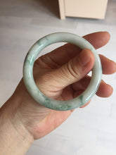 Load image into Gallery viewer, 51.5mm Certified Type A 100% Natural light green with floating green flowers round cut Jadeite jade bangle PB173-4721