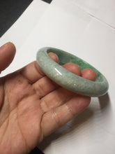 Load image into Gallery viewer, 56.5mm certified Type A 100% Natural sunny green/white Jadeite Jade bangle BS34-4429