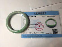 Load image into Gallery viewer, 56.2mm certified Type A 100% Natural sunny green/white/red Jadeite Jade bangle BS35-4433