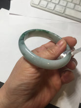 Load image into Gallery viewer, 52.5mm Certificated Type A100% sunny green/dark green Jadeite Jade bangle F06-5007
