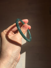Load image into Gallery viewer, 50.5mm Certified Type A 100% Natural dark green/blue/gray Guatemala slim round cut oval Jadeite bangle BP196-2470