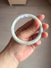 Load image into Gallery viewer, 55.5mm certified 100% natural Type A light green white round cut jadeite jade bangle BS2-9564