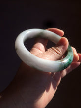 Load image into Gallery viewer, 59mm Certified Type A 100% Natural sunny green/white/brown/black Jadeite Jade bangle BK36-8353