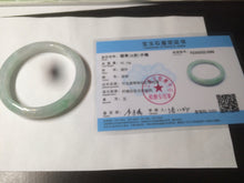 Load image into Gallery viewer, 55mm Certified type A 100% Natural super icy watery sunny green Jadeite bangle AY26-1659