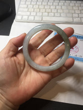 Load image into Gallery viewer, 56.8mm Certified 100% natural Type A icy watery oily dark green/gray(淡油青) jadeite jade bangle PB174-0353