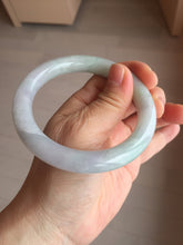 Load image into Gallery viewer, 58.4mm Certified Type A 100% Natural light green chubby round cut Jadeite Jade bangle BM36-0023