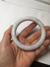 Load image into Gallery viewer, 58.3mm certified 100% natural light green/white/purple/red chubby round cut jadeite jade bangle BS36-(5567)