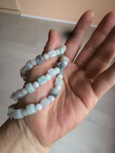 Load image into Gallery viewer, 100% natural type A green/purple/brown/yellow jadeite jade beads bracelet AQ76