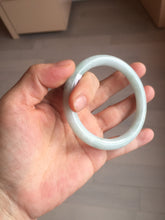 Load image into Gallery viewer, 56.4mm certified 100% natural Type A light green white round cut jadeite jade bangle BS4-9557