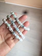 Load image into Gallery viewer, 100% natural type A green/purple/brown/yellow jadeite jade beads bracelet AQ76