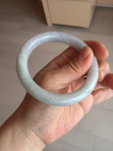 Load image into Gallery viewer, 58.4mm Certified Type A 100% Natural light green chubby round cut Jadeite Jade bangle BM36-0023