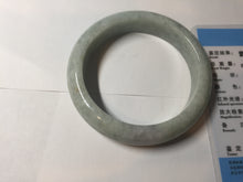 Load image into Gallery viewer, 56.8mm certified Type A 100% Natural light green brown Jadeite Jade bangle D141-4034