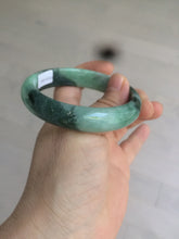 Load image into Gallery viewer, 55.5mm certified 100% natural Type A dark green/sunny green  jadeite jade bangle AX5-2839