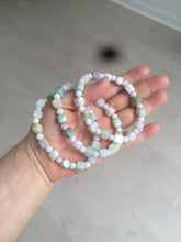 Load image into Gallery viewer, 100% natural type A green/purple/brown/yellow jadeite jade beads bracelet AQ76