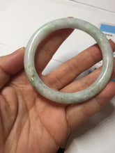 Load image into Gallery viewer, 53.8mm certified 100% natural Type A light green purple brown round cut jadeite jade bangle BS107-2542