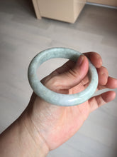 Load image into Gallery viewer, 56.8mm certified Type A 100% Natural light green brown Jadeite Jade bangle D141-4034