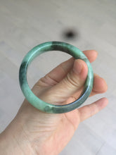 Load image into Gallery viewer, 55.5mm certified 100% natural Type A dark green/sunny green  jadeite jade bangle AX5-2839