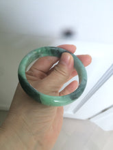 Load image into Gallery viewer, 55.5mm certified 100% natural Type A dark green/sunny green  jadeite jade bangle AX5-2839